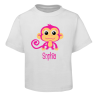 Pink Monkey Kids T-Shirt Size 2 4 6 8
