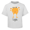 Orange Alien Kids T-Shirt Size 2 4 6 8