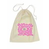 Drawstring Library Bag with Floral Design