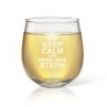 Keep Calm Stemless Wine Glass