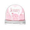 Pink Bear Snow Globe