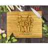 World's Best Dad Bamboo Cutting Board